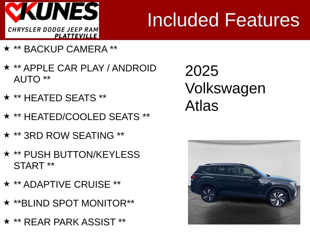 Used 2025 Volkswagen Atlas 2.0T SE w/Technology SUV