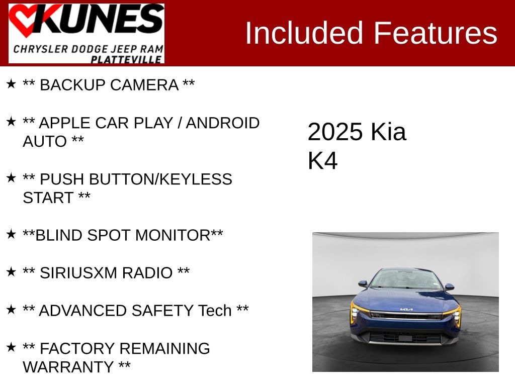 Used 2025 Kia K4 EX Sedan