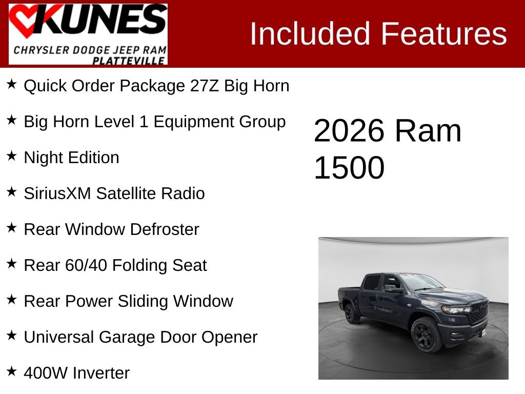 New 2026 Ram 1500 Big Horn/Lone Star Pickup