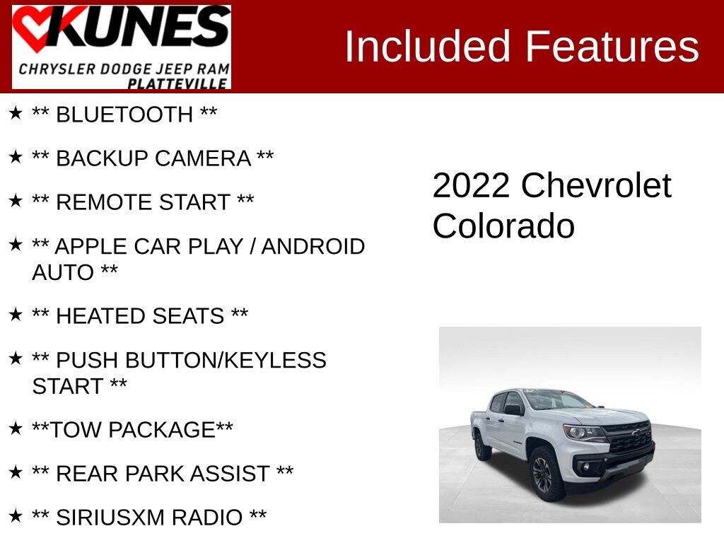 Used 2022 Chevrolet Colorado Z71 Truck
