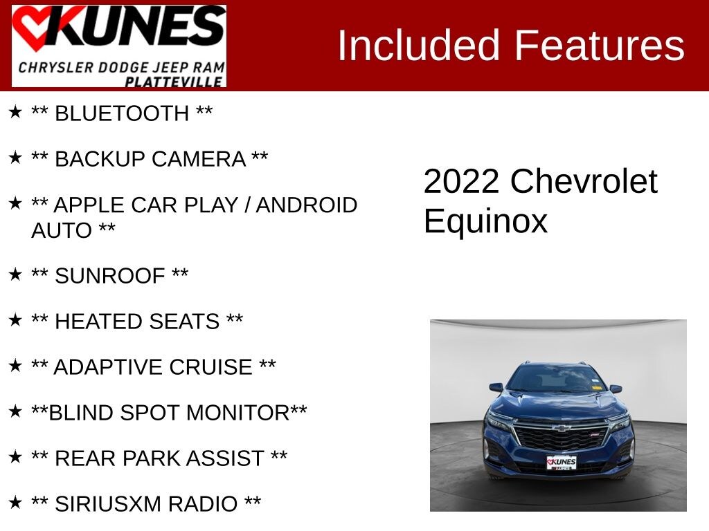 Used 2022 Chevrolet Equinox RS SUV