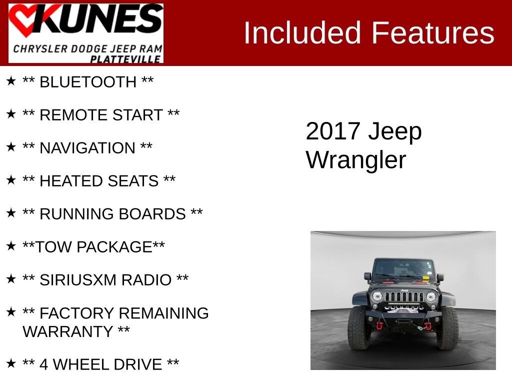 Used 2017 Jeep Wrangler Unlimited Sahara SUV