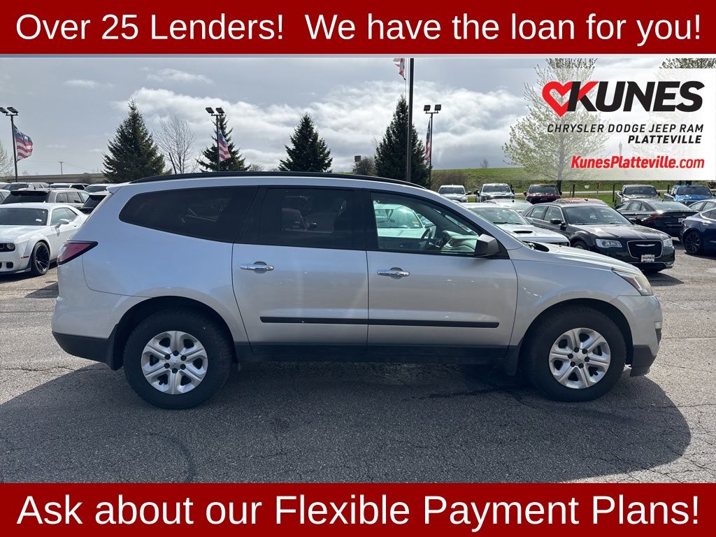 Used 2015 Chevrolet Traverse LS with VIN 1GNKVFKD1FJ203003 for sale in Platteville, WI