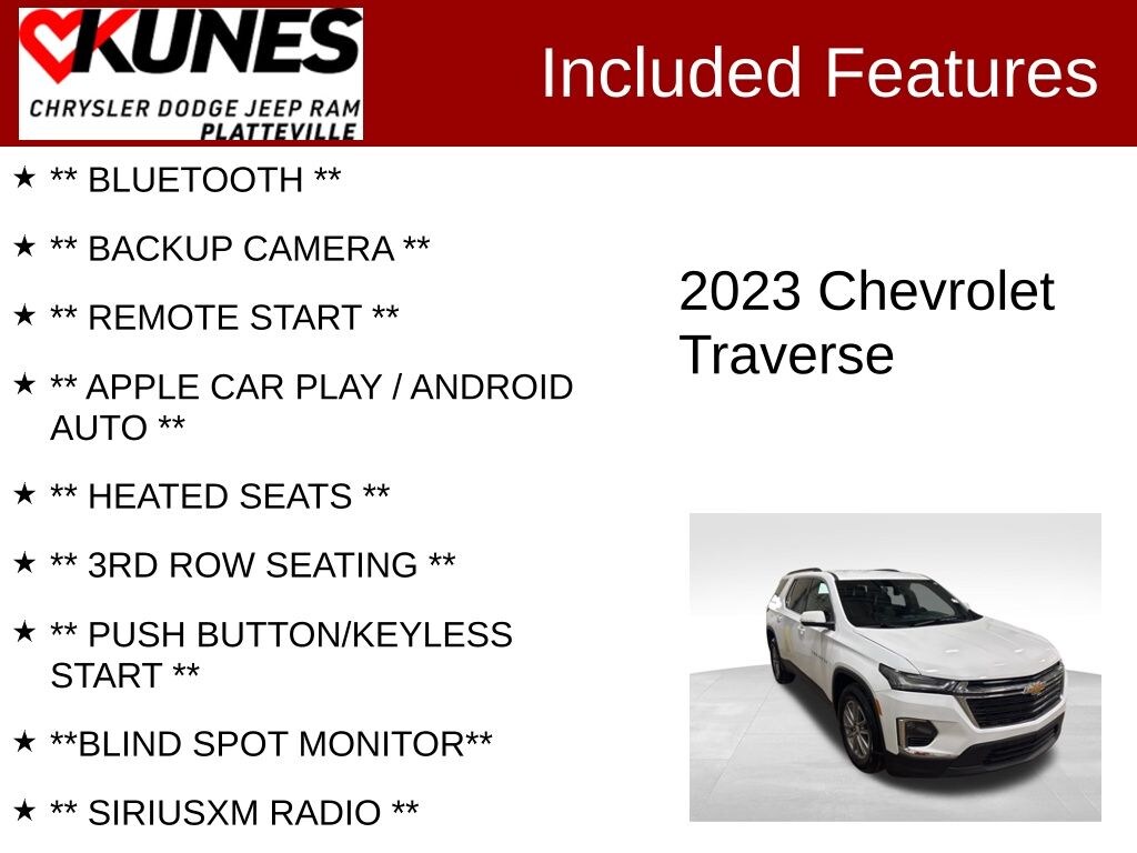 Used 2023 Chevrolet Traverse LT Leather SUV