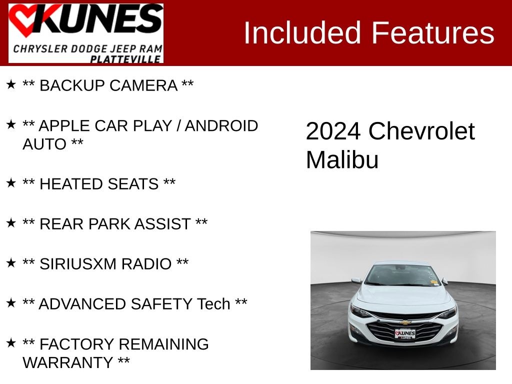 Used 2024 Chevrolet Malibu LT 1LT Sedan