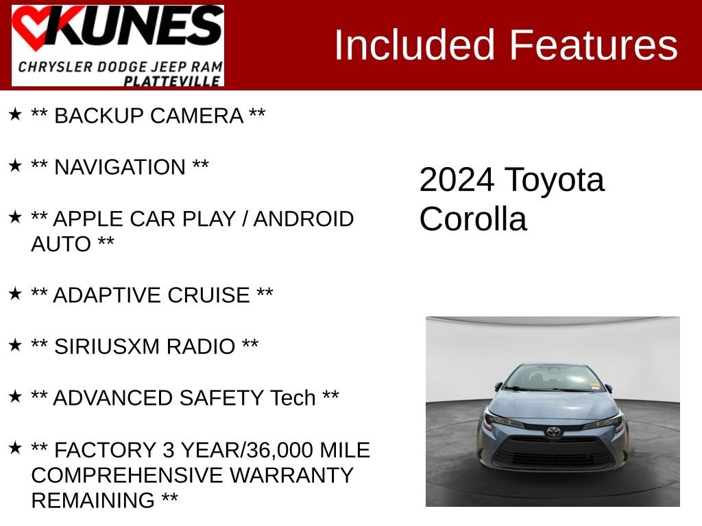 Used 2024 Toyota Corolla LE Sedan