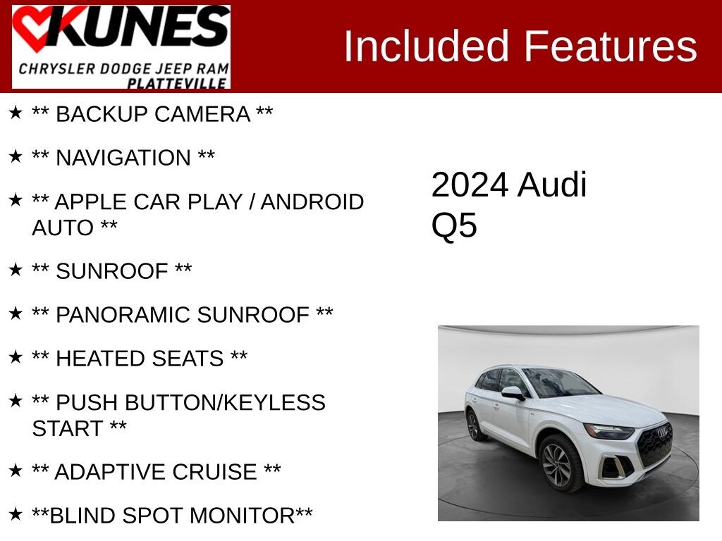 Used 2024 Audi Q5 45 S Line Premium Quattro SUV