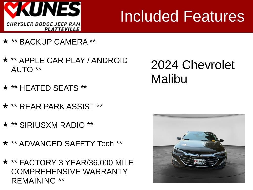 Used 2024 Chevrolet Malibu LT 1LT Sedan