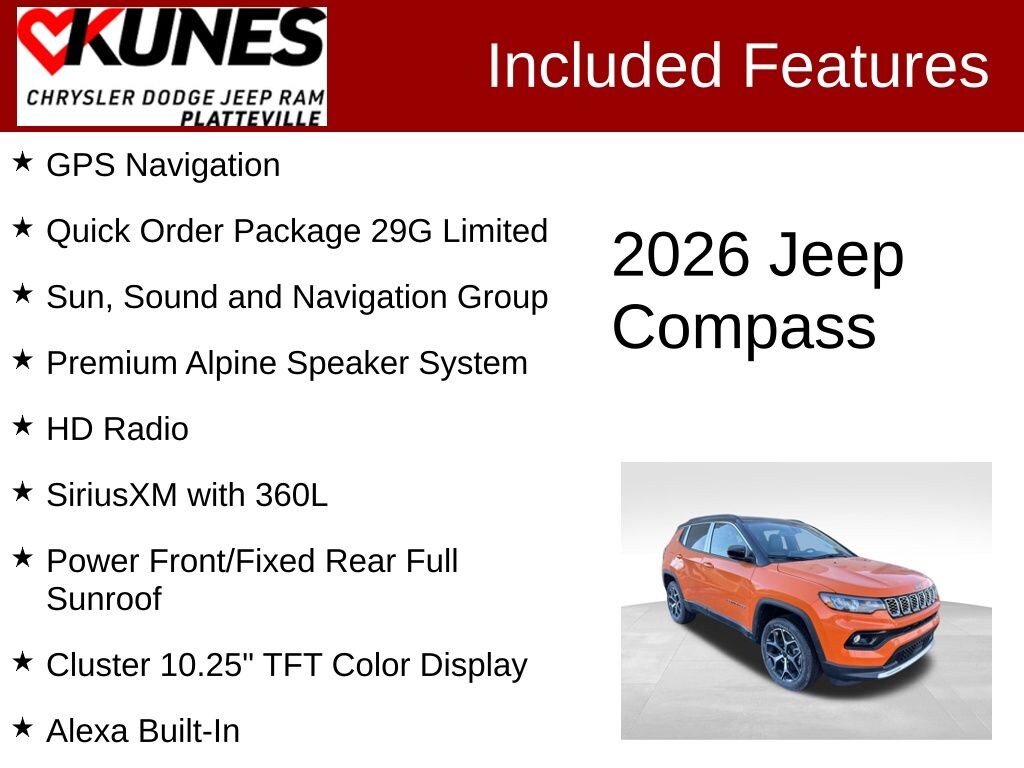 New 2026 Jeep Compass Limited Sport Utility