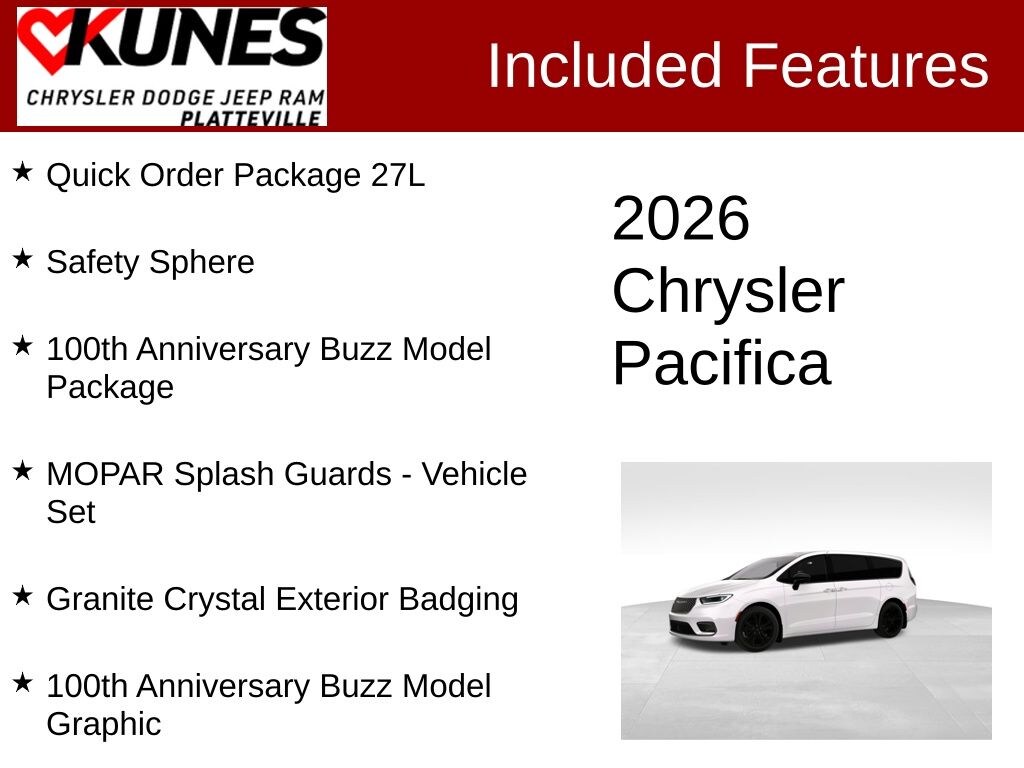 New 2026 Chrysler Pacifica Select Passenger Van