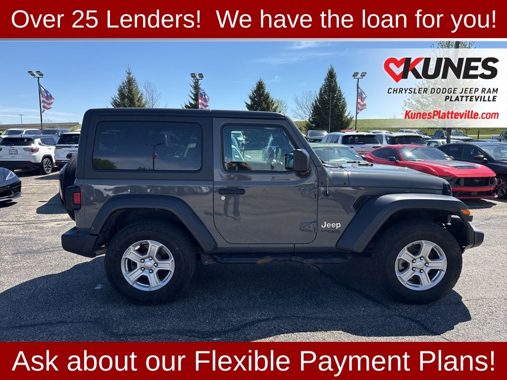 Used 2019 Jeep Wrangler Sport S with VIN 1C4GJXAG1KW579211 for sale in Platteville, WI