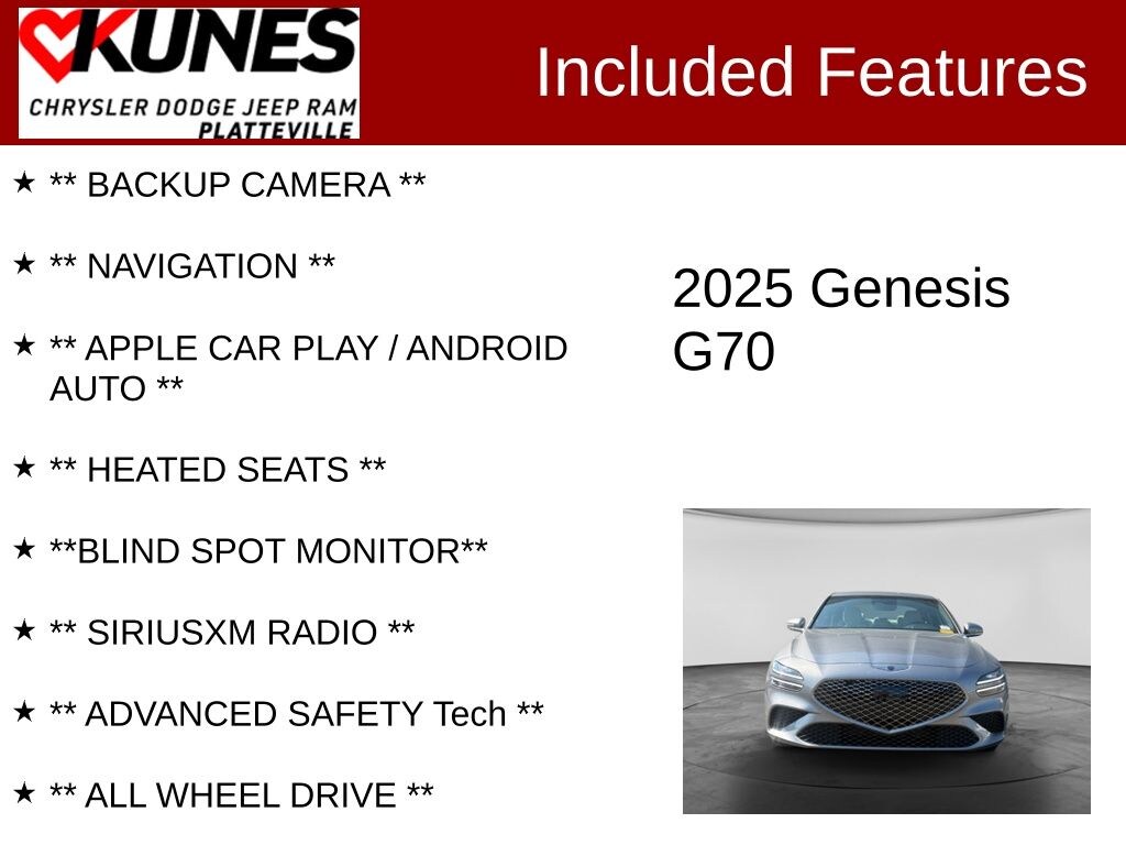 Used 2025 Genesis G70 2.5T Sedan