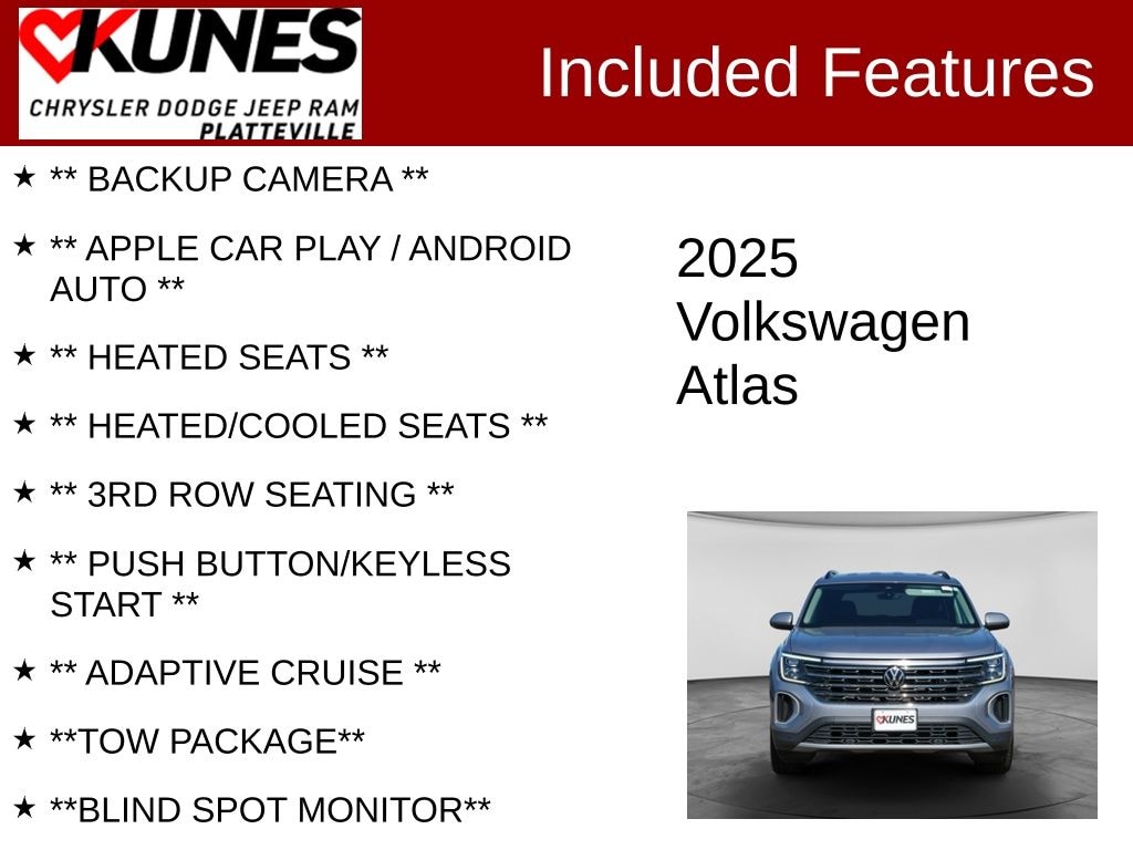 Used 2025 Volkswagen Atlas 2.0T SE w/Technology SUV