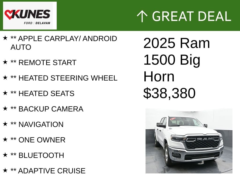 Certified 2025 Ram 1500 Big Horn/Lone Star Truck Crew Cab