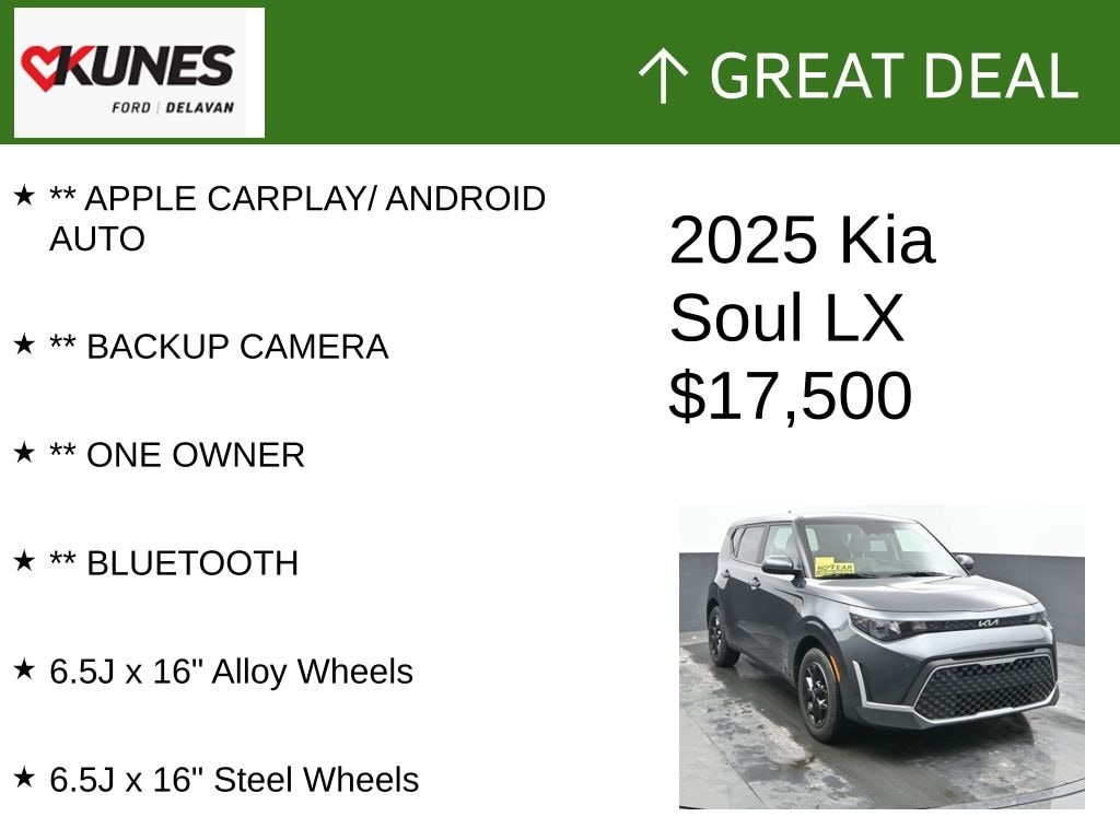 Certified 2025 Kia Soul LX Hatchback