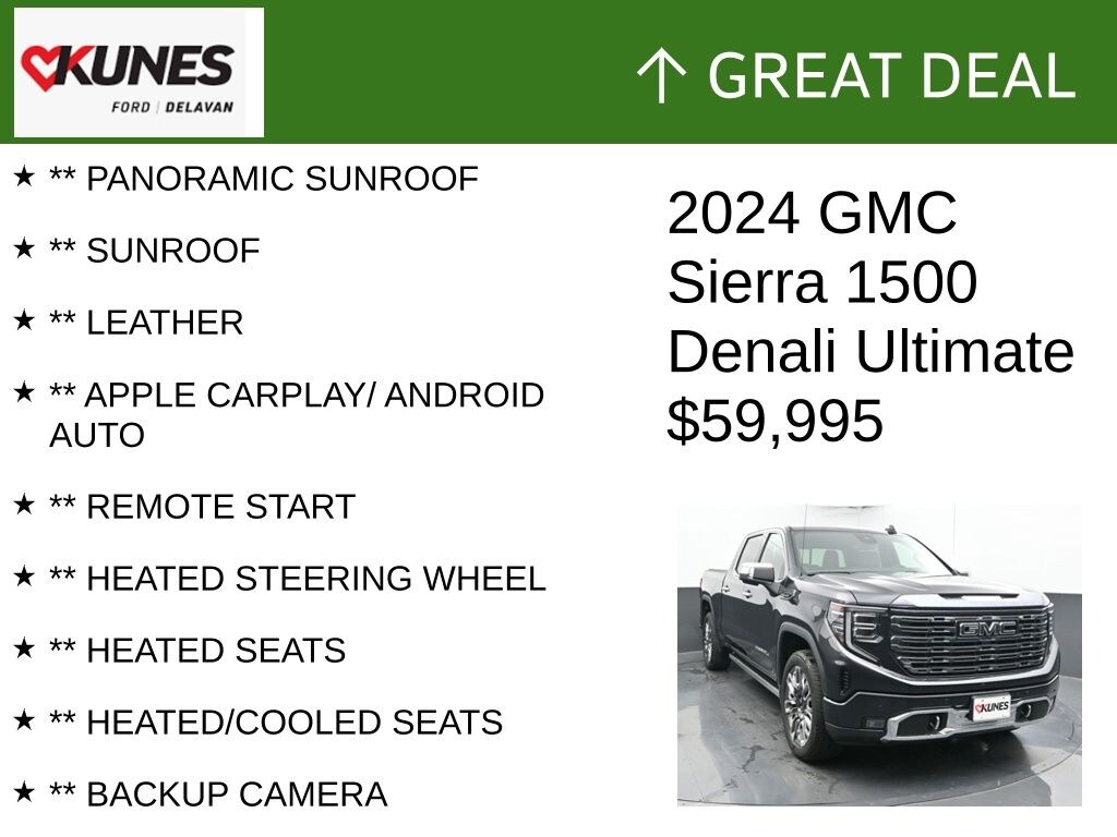 Certified 2024 GMC Sierra 1500 Denali Ultimate Truck Crew Cab
