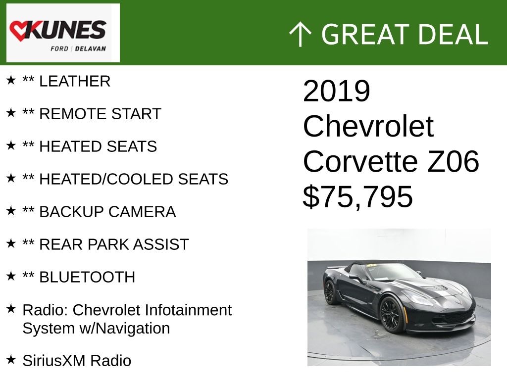 Certified 2019 Chevrolet Corvette Z06 2LZ Convertible