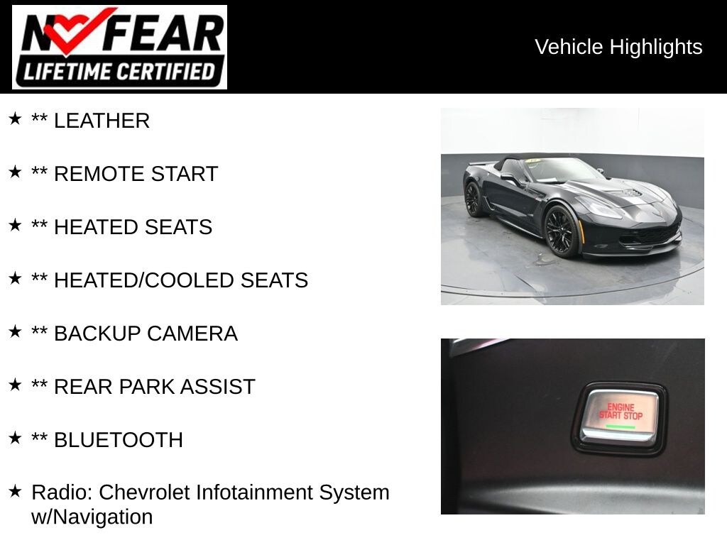 Certified 2019 Chevrolet Corvette Z06 2LZ Convertible