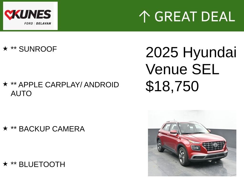 Certified 2025 Hyundai Venue SEL SUV
