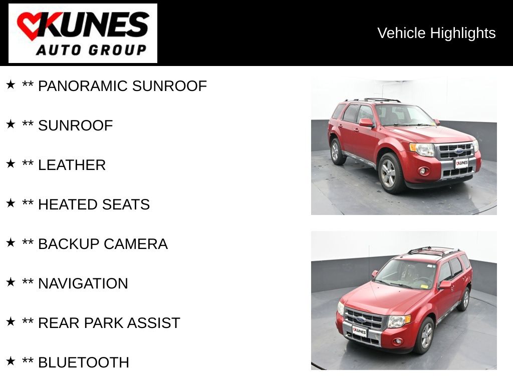 Used 2010 Ford Escape Limited with VIN 1FMCU0E74AKA33298 for sale in Delavan, WI