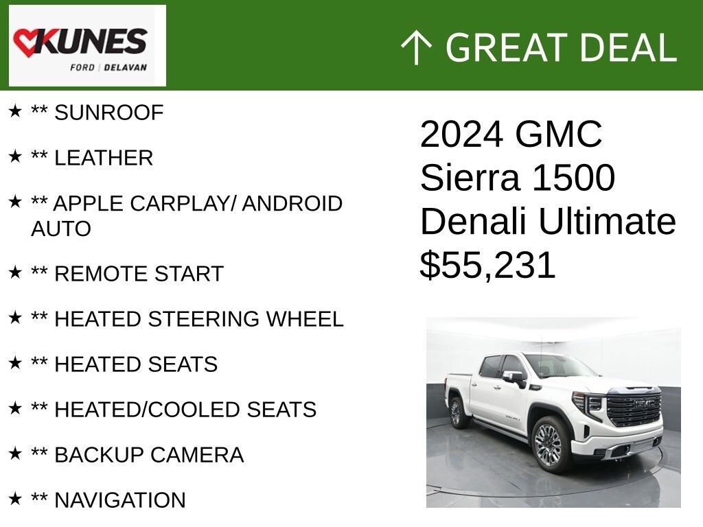 Certified 2024 GMC Sierra 1500 Denali Ultimate Truck Crew Cab