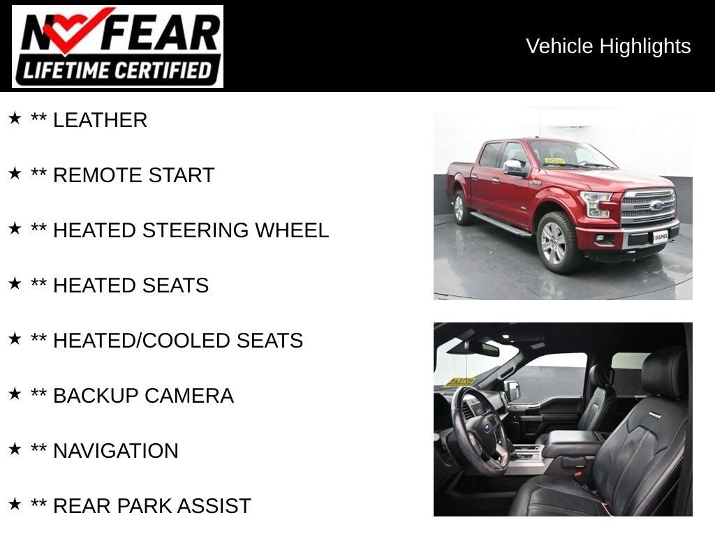 Used 2017 Ford F-150 Platinum Truck SuperCrew Cab