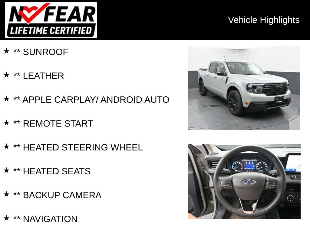 Certified 2023 Ford Maverick Lariat Truck SuperCrew