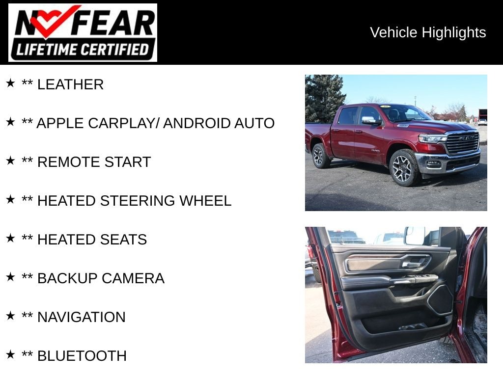 Certified 2025 Ram 1500 Laramie Truck Crew Cab