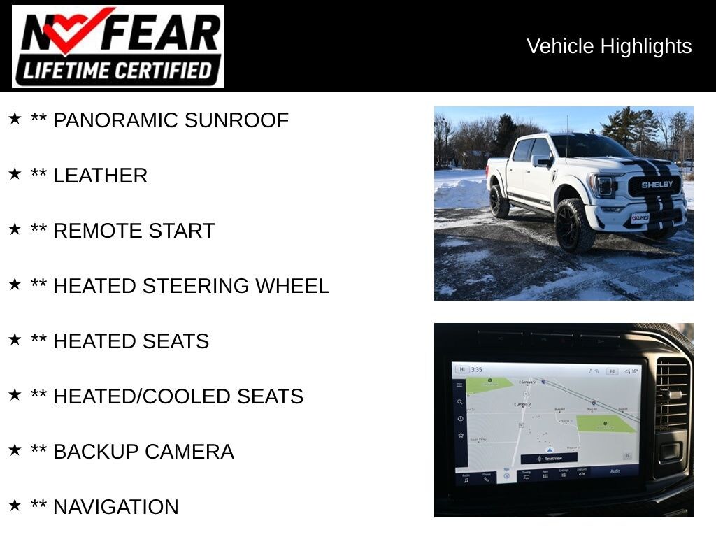 Certified 2023 Ford F-150 Lariat Shelby Supercharged F-150 775+ HP Truck SuperCrew Cab