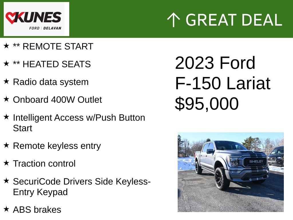 Certified 2023 Ford F-150 Shelby Supercharged Centennial 800+HP Out of 100 M Truck SuperCrew Cab