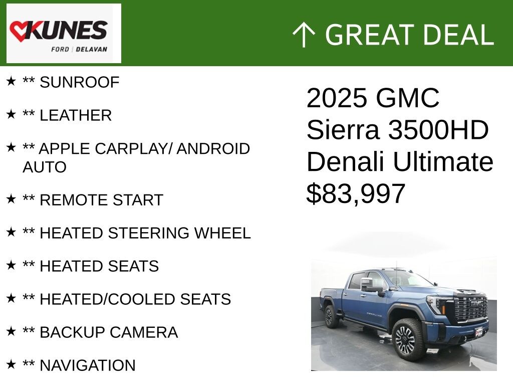 Used 2025 GMC Sierra 3500 HD Denali Ultimate Truck Crew Cab