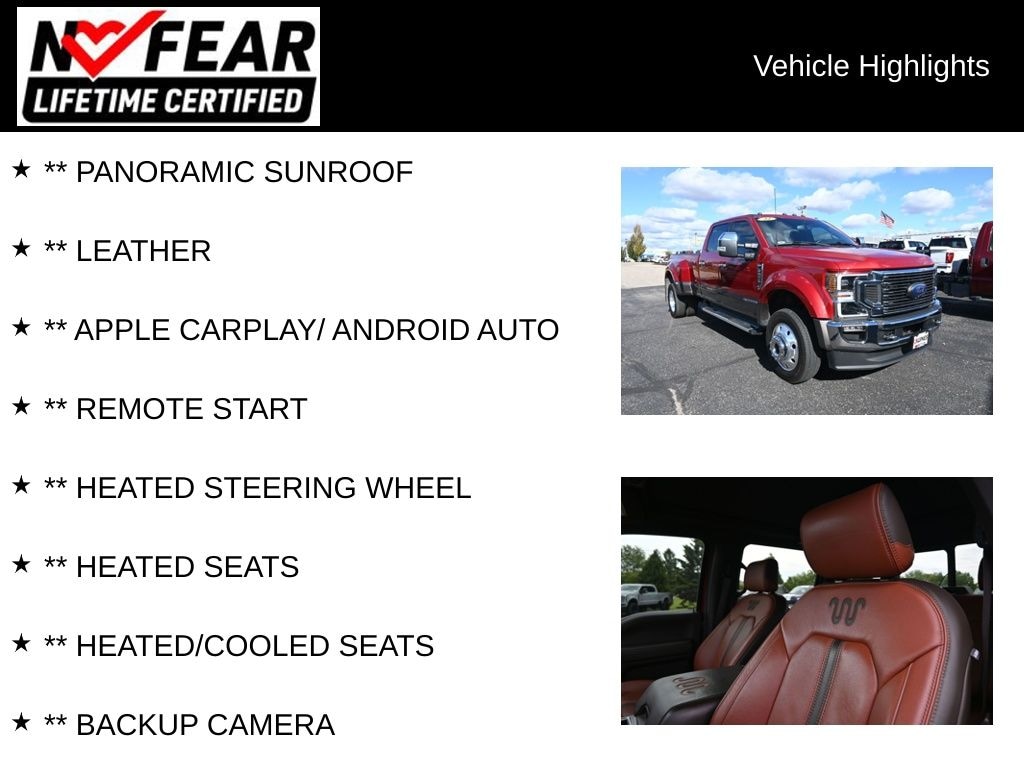 Certified 2022 Ford F-450 King Ranch DRW Truck Crew Cab