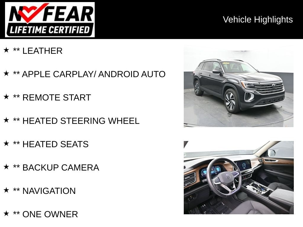 Certified 2024 Volkswagen Atlas 2.0T SE w/Technology SUV