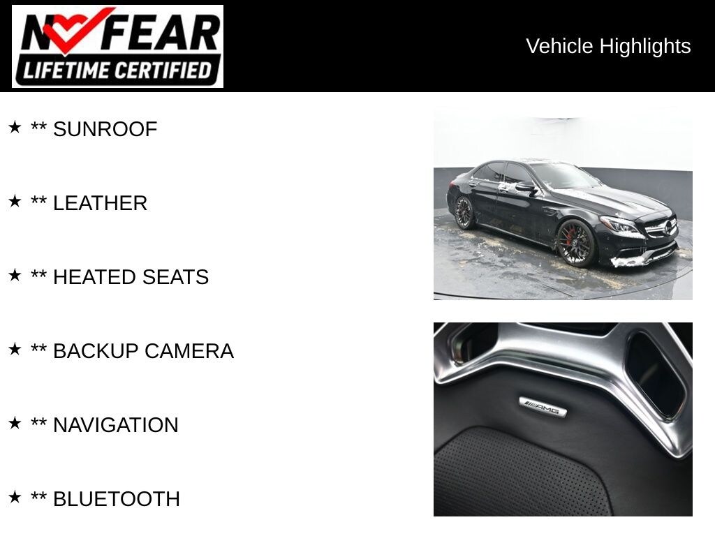 Certified 2018 Mercedes-Benz AMG C 63 C 63 S AMG® Sedan