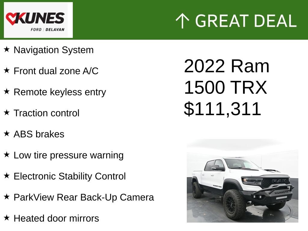 Certified 2022 Ram 1500 TRX Hennessey Mammoth 1000 Truck Crew Cab