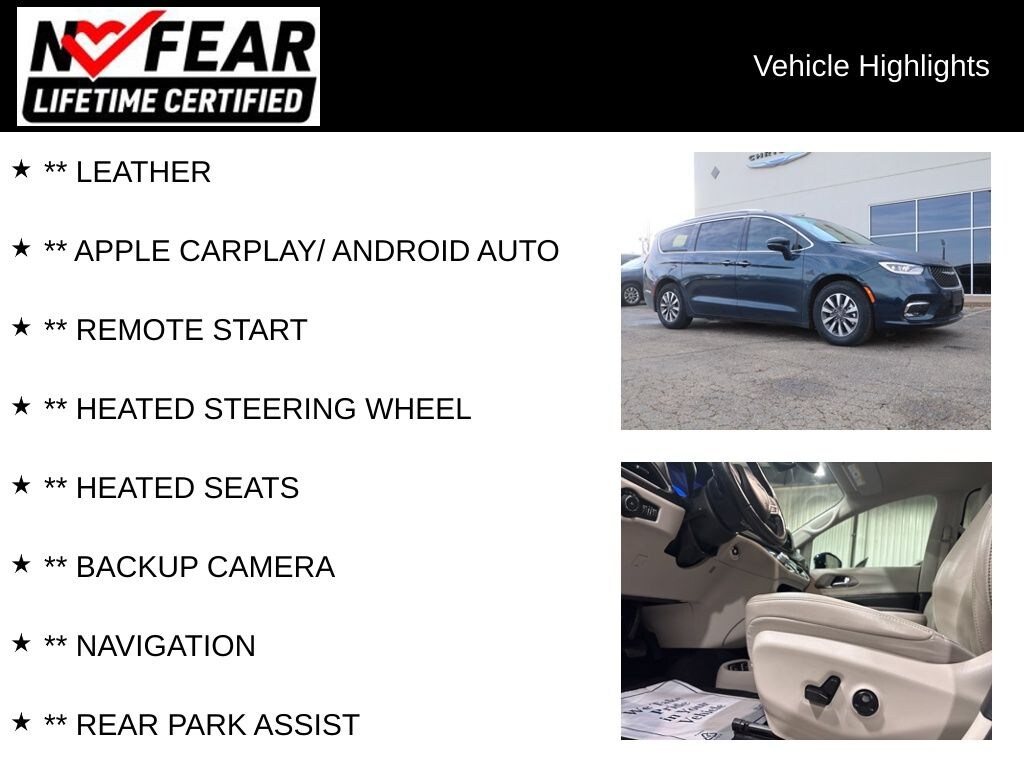Used 2021 Chrysler Pacifica Hybrid Touring L Van Passenger Van