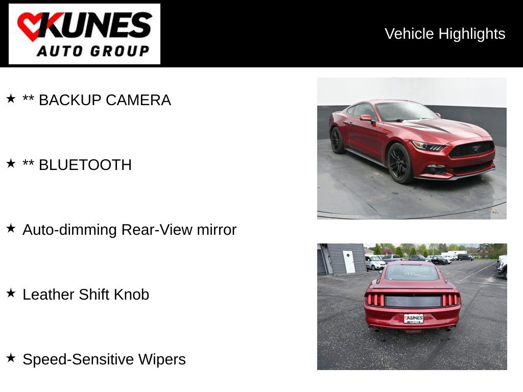 Used 2017 Ford Mustang EcoBoost with VIN 1FA6P8TH6H5317100 for sale in Delavan, WI