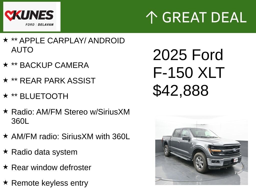 Certified 2025 Ford F-150 XLT Truck SuperCrew Cab