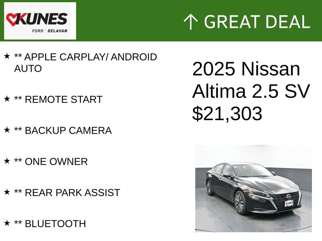 Certified 2025 Nissan Altima 2.5 SV Sedan
