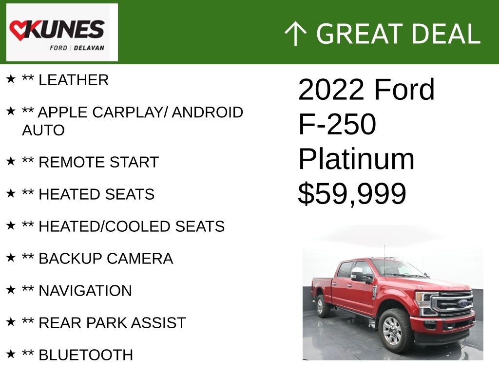 Certified 2022 Ford F-250 Platinum Truck Crew Cab