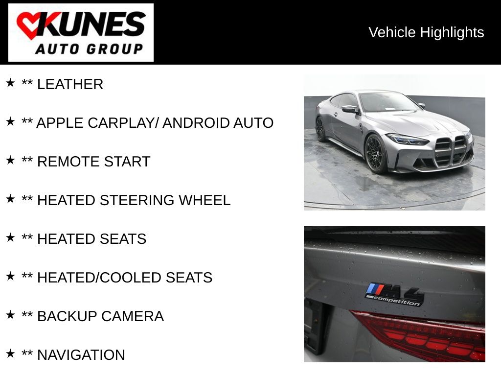 Certified 2024 BMW M4 Coupe Base with VIN WBS43AZ05RCN07336 for sale in Delavan, WI