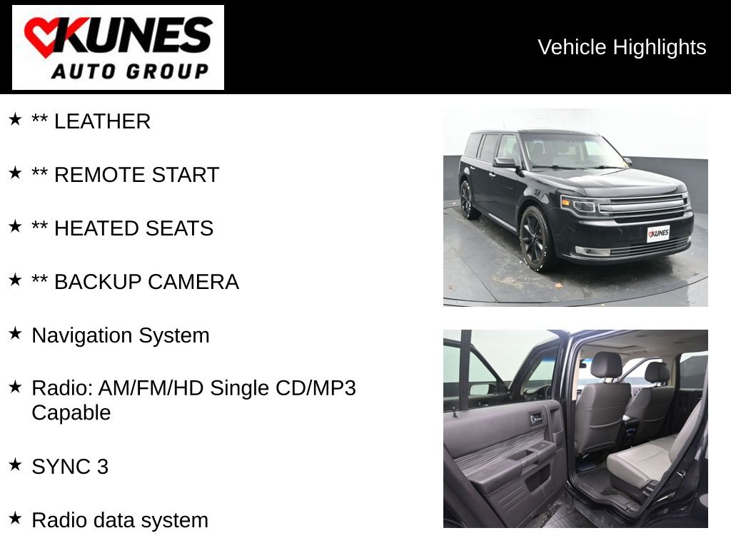 Used 2017 Ford Flex Limited with VIN 2FMHK6D84HBA08432 for sale in Delavan, WI