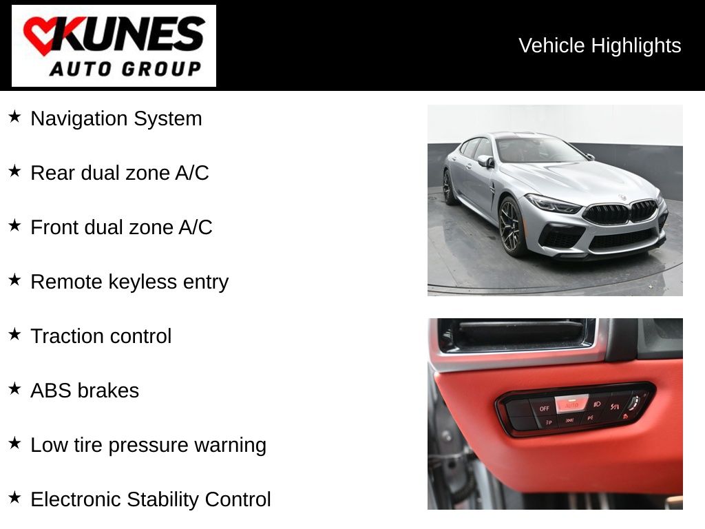 Certified 2020 BMW M8 Gran Coupe Base with VIN WBSGV0C03LCE17624 for sale in Delavan, WI