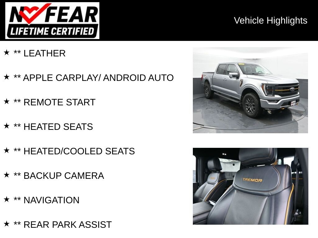 Certified 2022 Ford F-150 Tremor Truck SuperCrew Cab