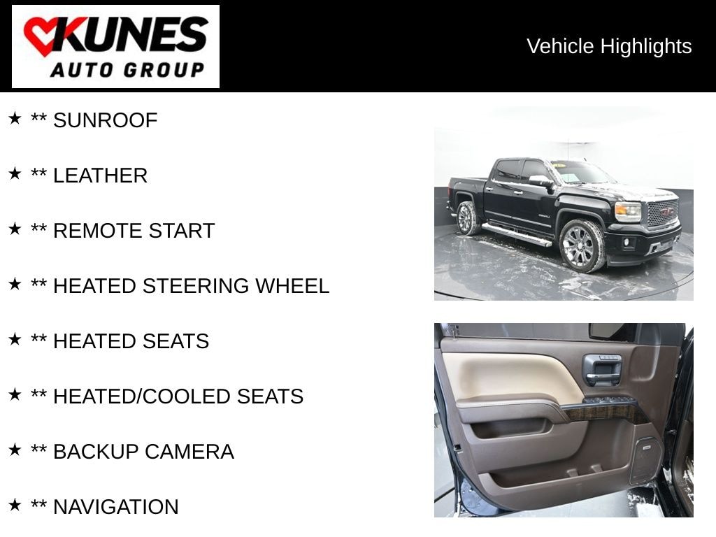 Used 2015 GMC Sierra 1500 Denali Truck Crew Cab