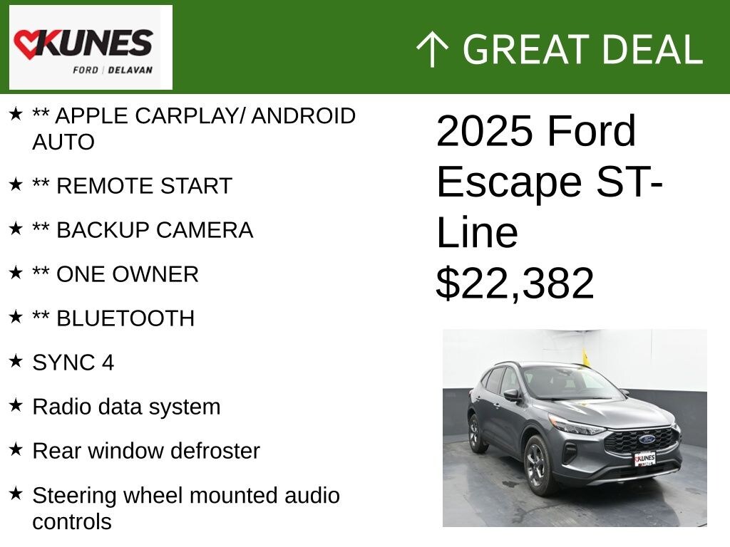 Certified 2025 Ford Escape ST-Line SUV