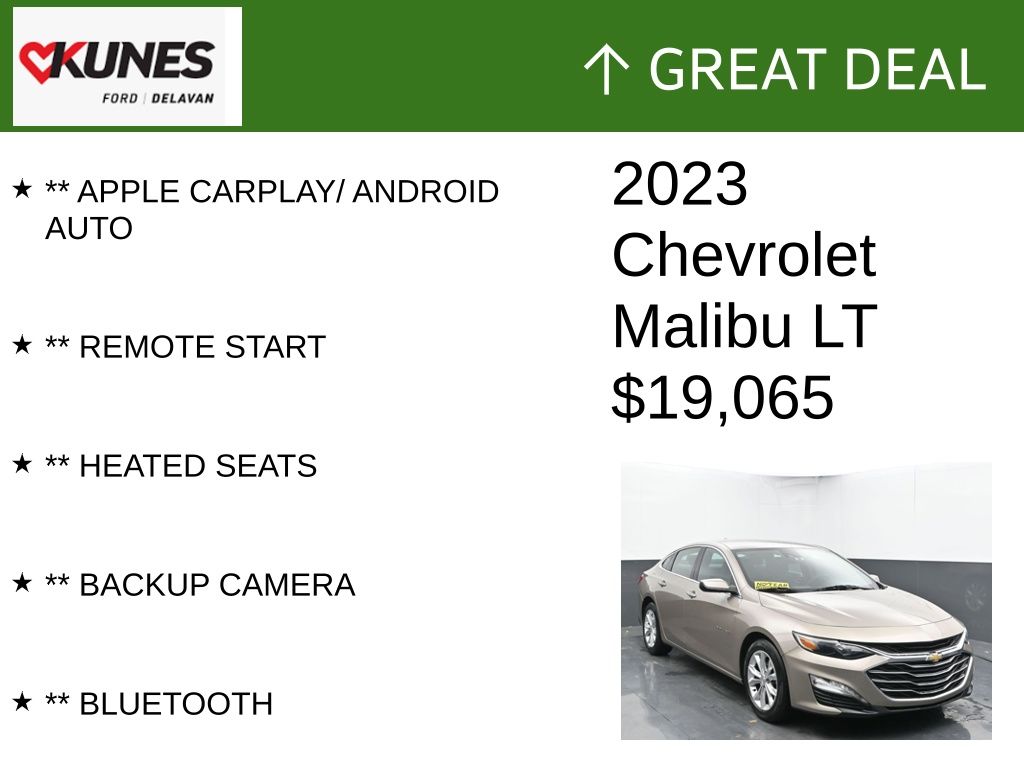 Certified 2023 Chevrolet Malibu 1LT with VIN 1G1ZD5ST5PF140268 for sale in Delavan, WI