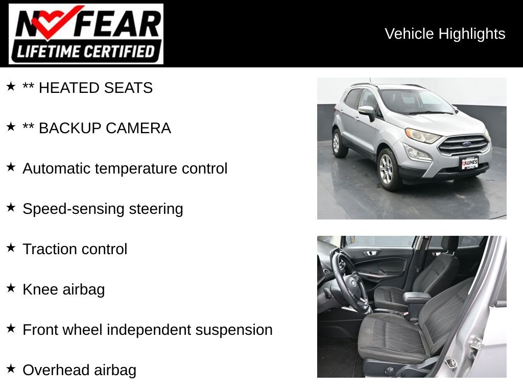 Used 2018 Ford Ecosport SE with VIN MAJ3P1TEXJC170071 for sale in Delavan, WI