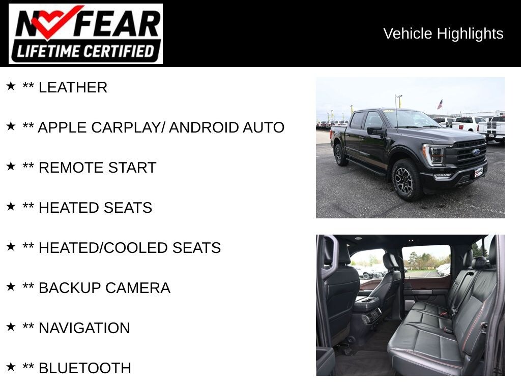 Certified 2021 Ford F-150 Lariat Truck SuperCrew Cab
