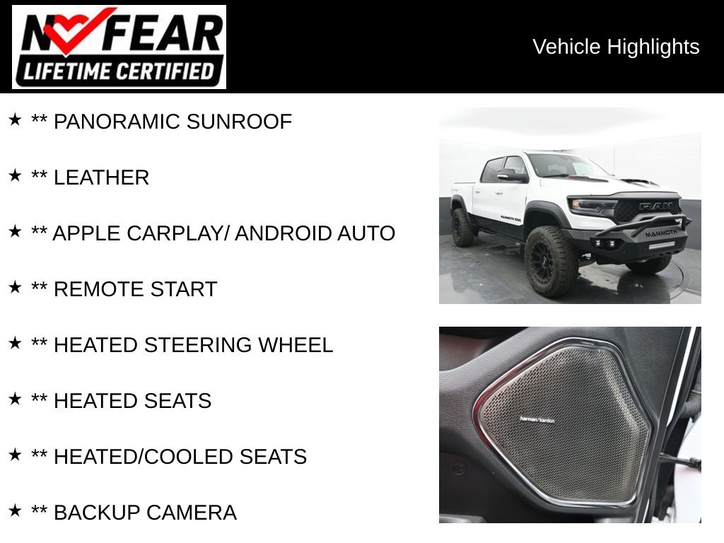 Certified 2022 RAM Ram 1500 Pickup TRX with VIN 1C6SRFU99NN414227 for sale in Delavan, WI